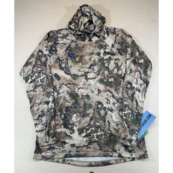 SixSite Camo Hoodie Men’s Large Spur Ranch DriRelease Wool Blend Made in USA NWT - Picture 2 of 11